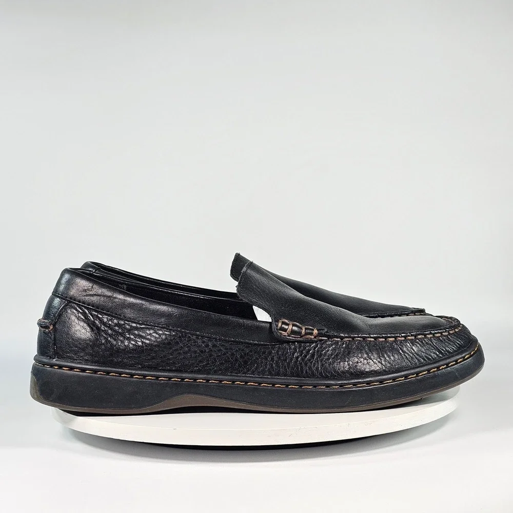 Sperry Top-Sider Hampden Venetian Black Leather Loafers Mens 11 M STS10136